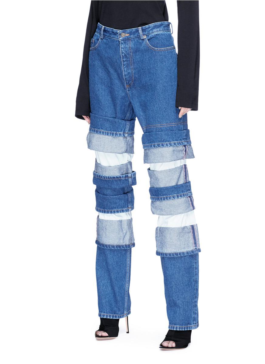 triple cuff jeans