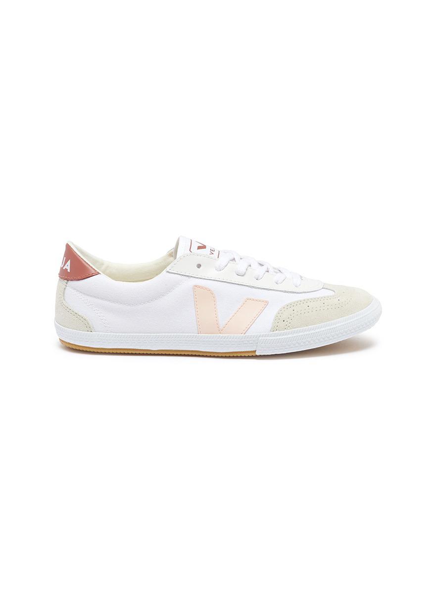 Veja 'volley' Organic Canvas Sneakers in White - Lyst
