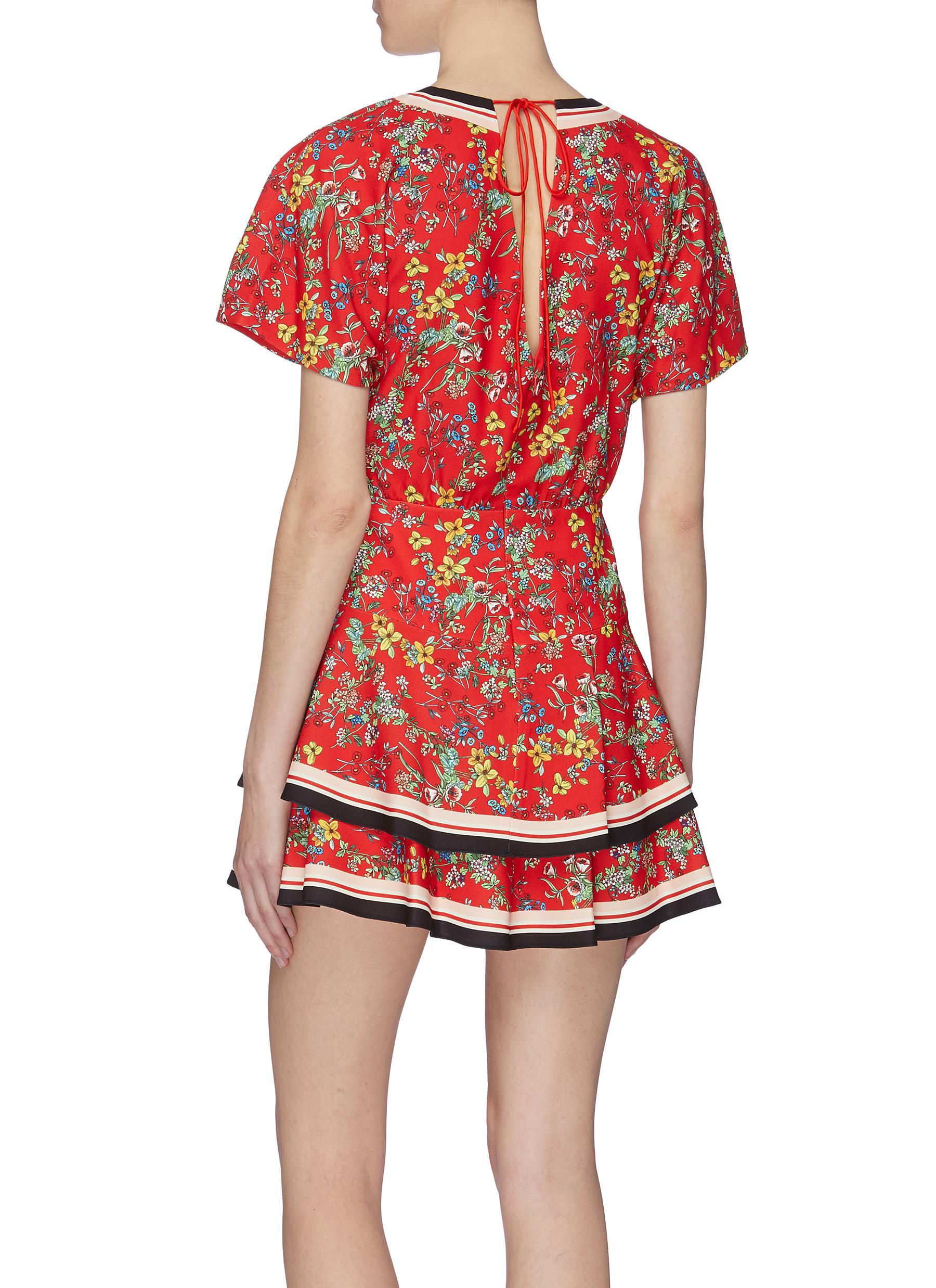alice and olivia palmira dress red
