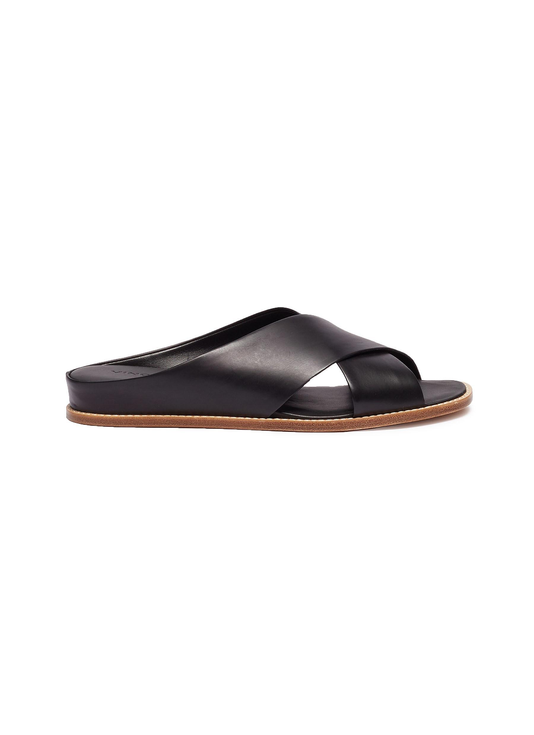 vince fairley cross strap sandal