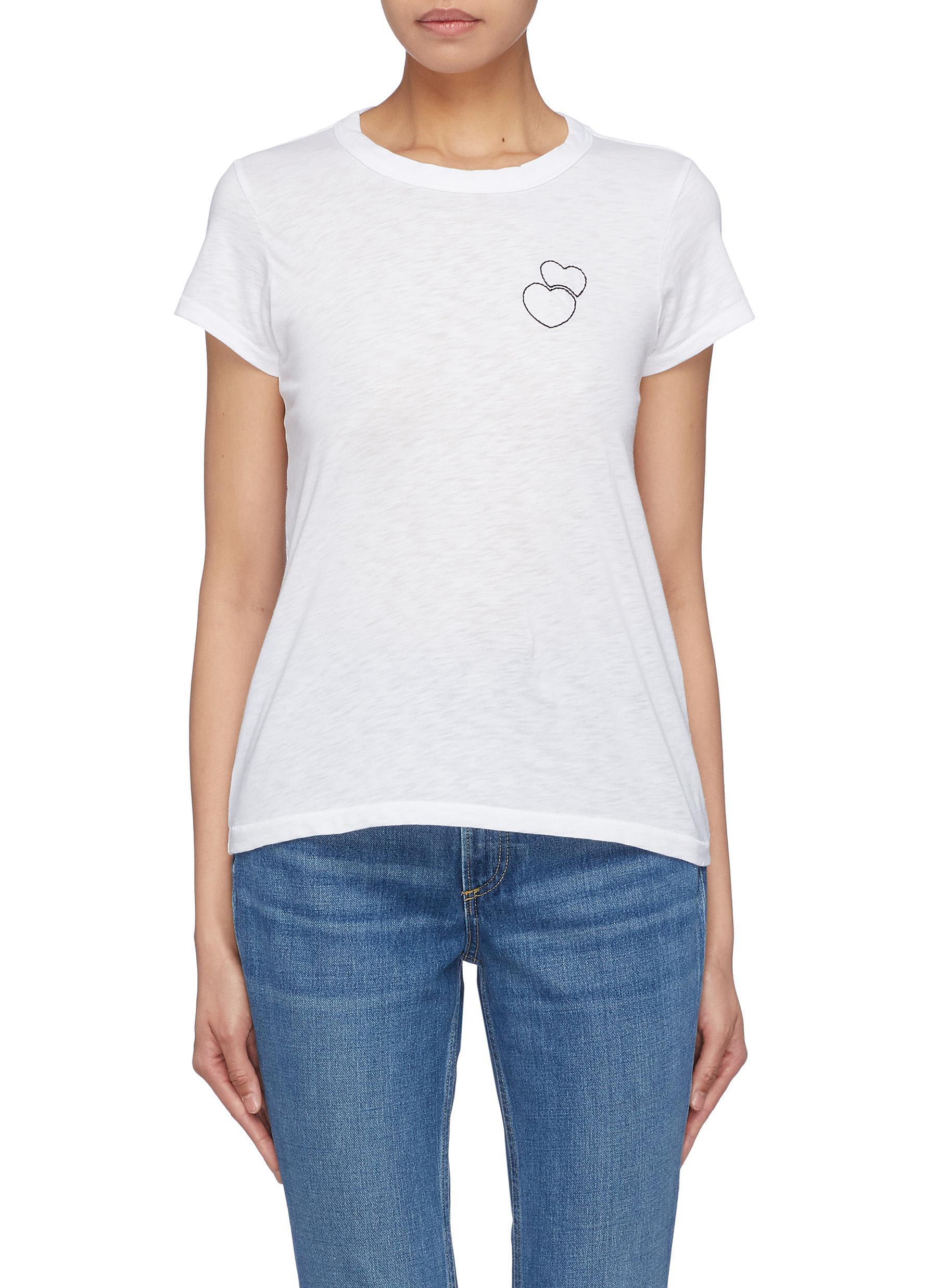 rag and bone double heart tee