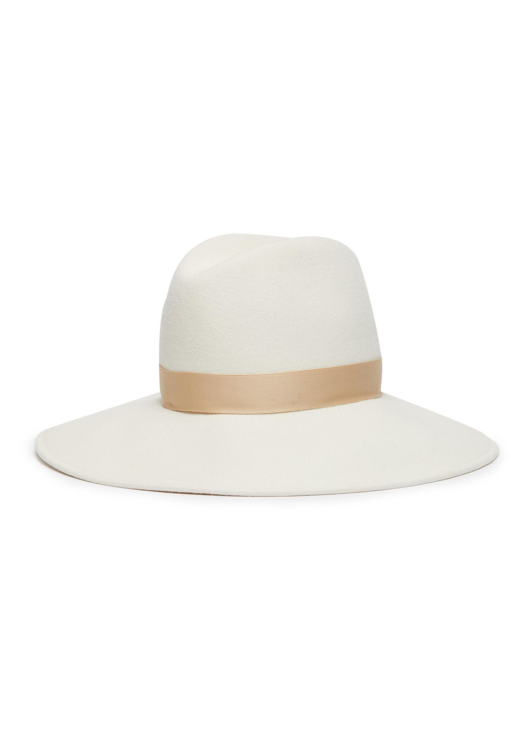 Gigi Burris Millinery 'requiem' Wool Felt Fedora Hat in White - Lyst