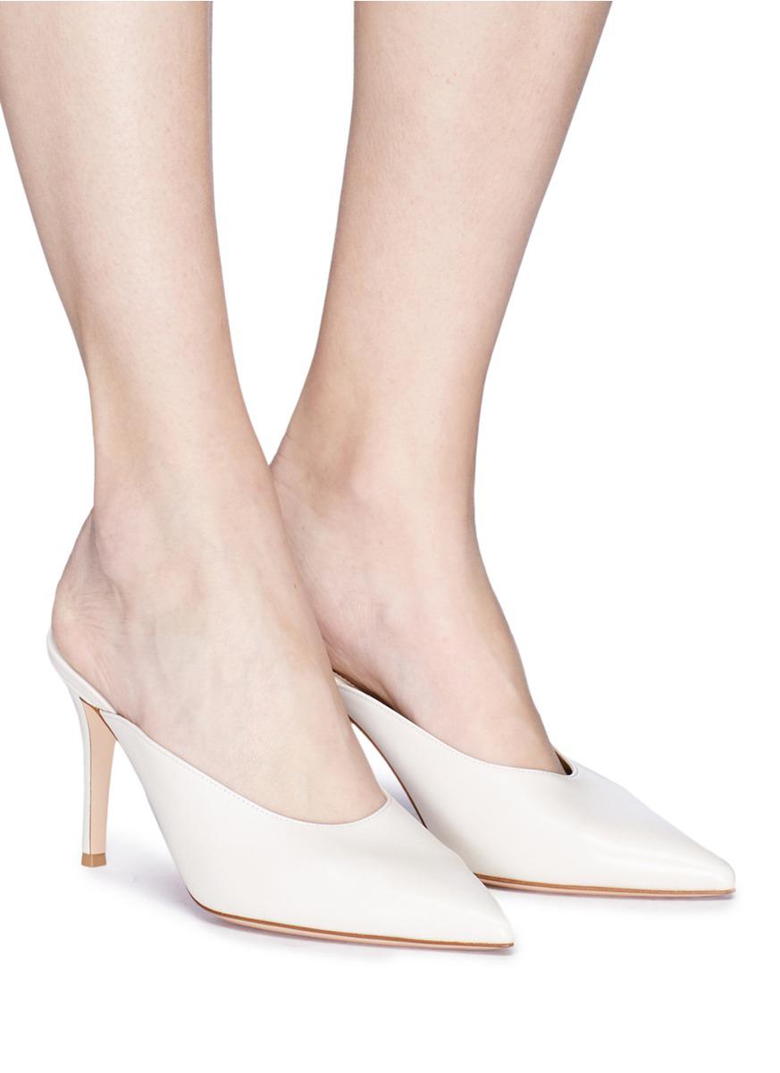 Gianvito Rossi 'reeve' Leather Mules in 