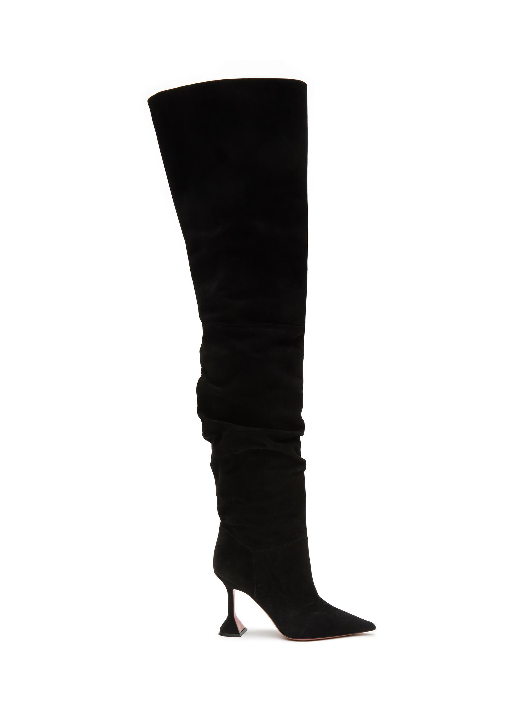 slouchy thigh high boots