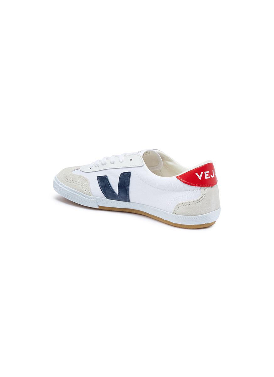 Veja 'volley' Organic Canvas Sneakers in White - Lyst