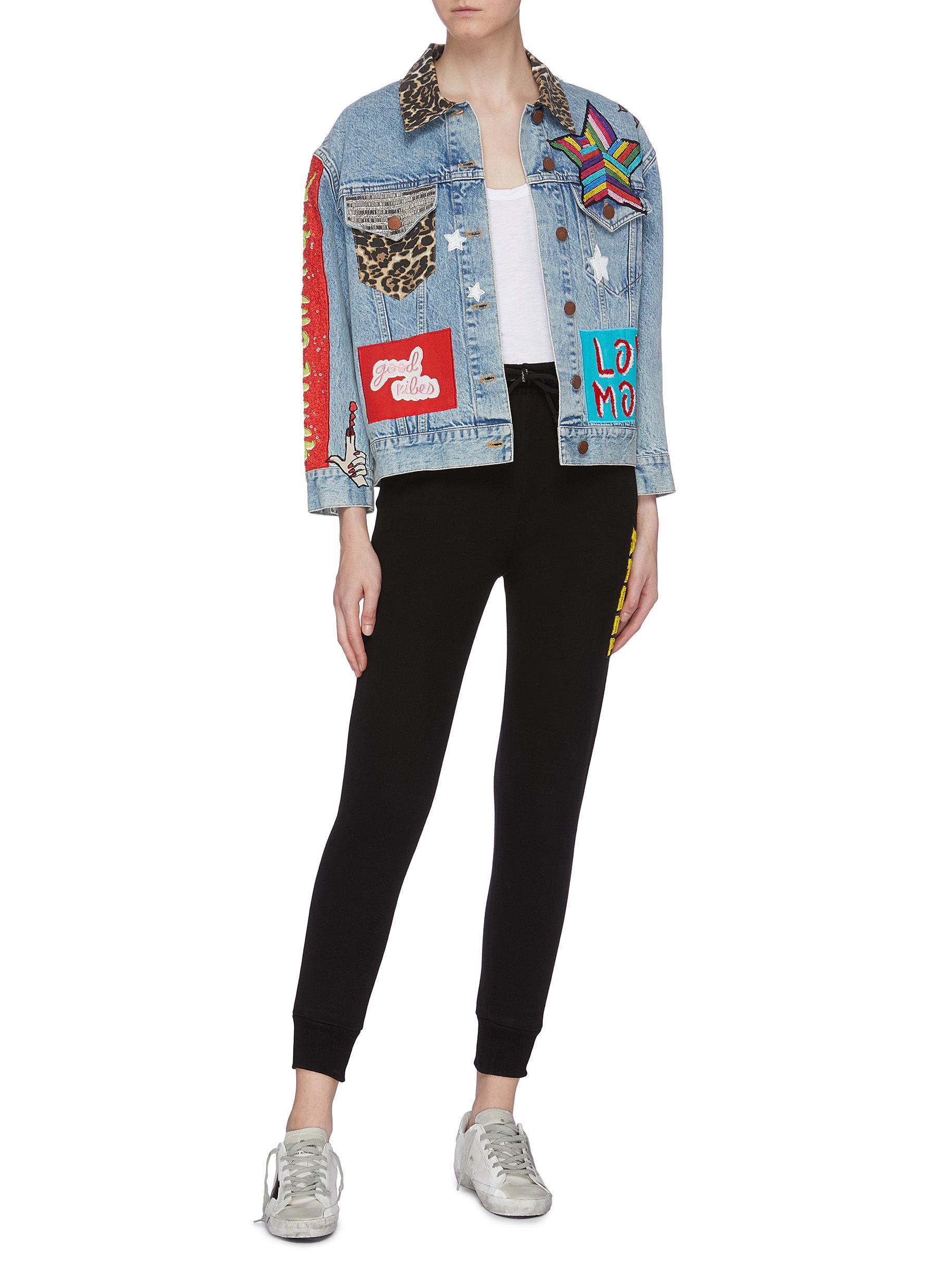 alice and olivia patchwork jacket