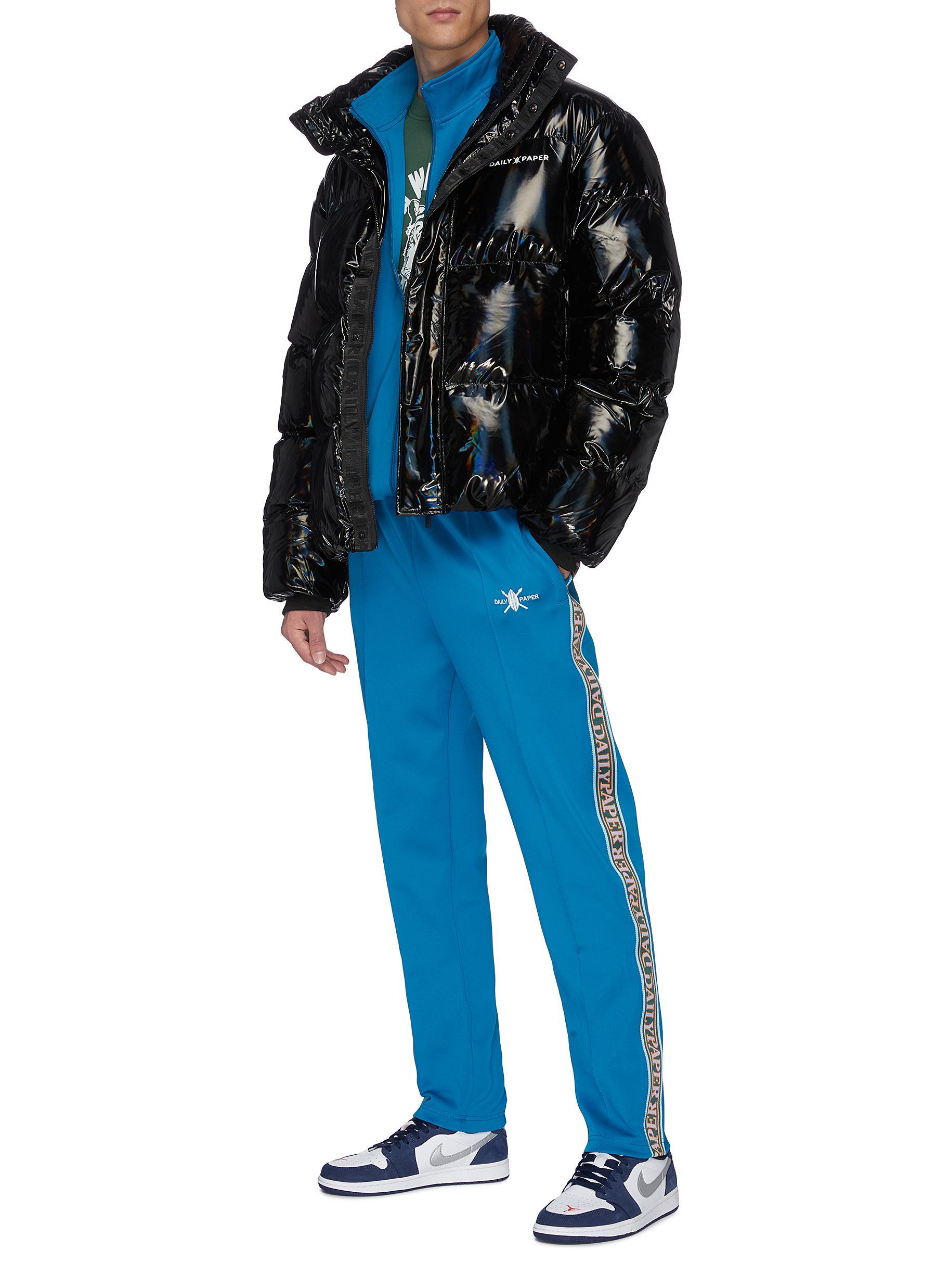 daily paper track pants blue