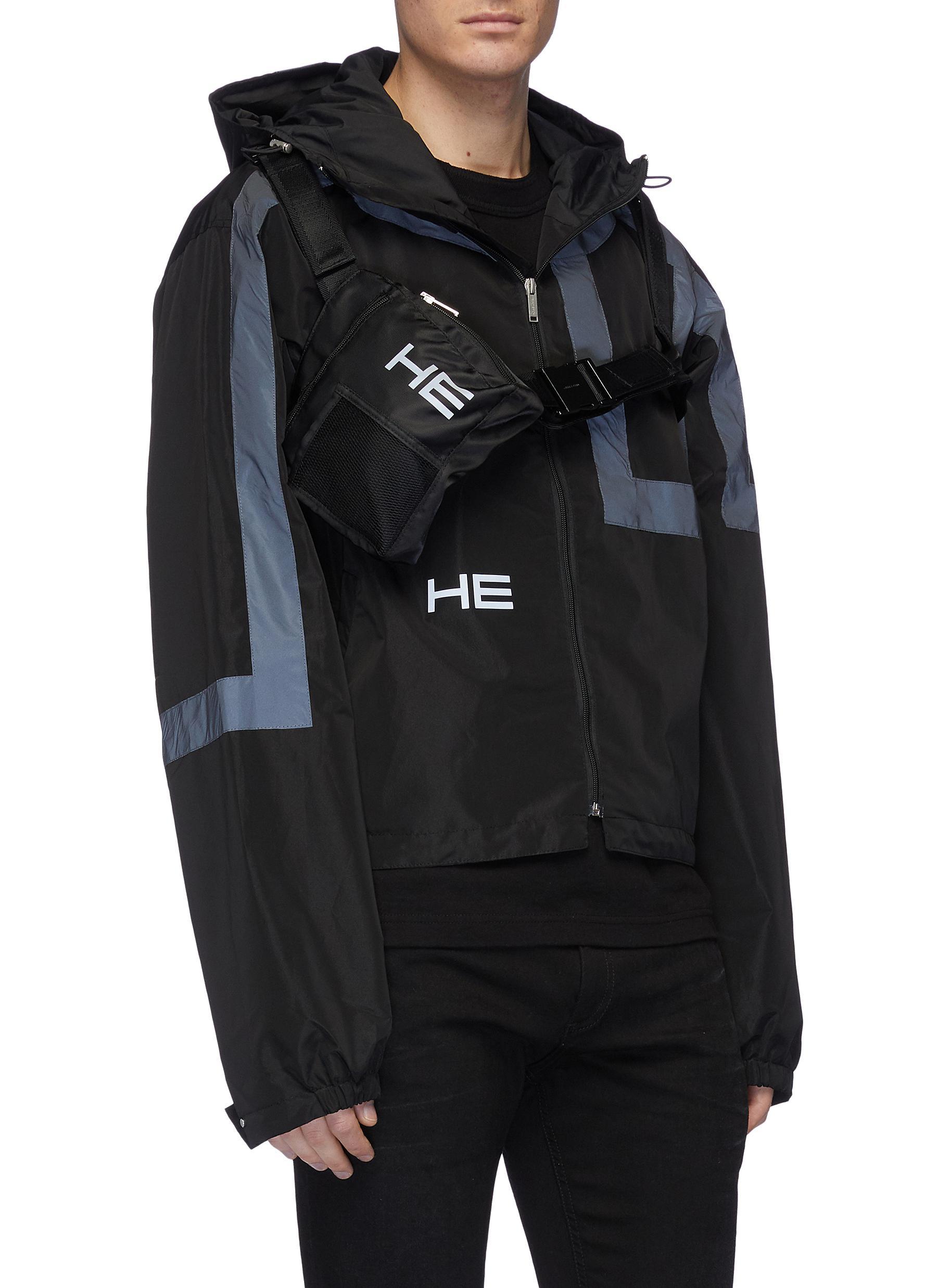 black reflective coat