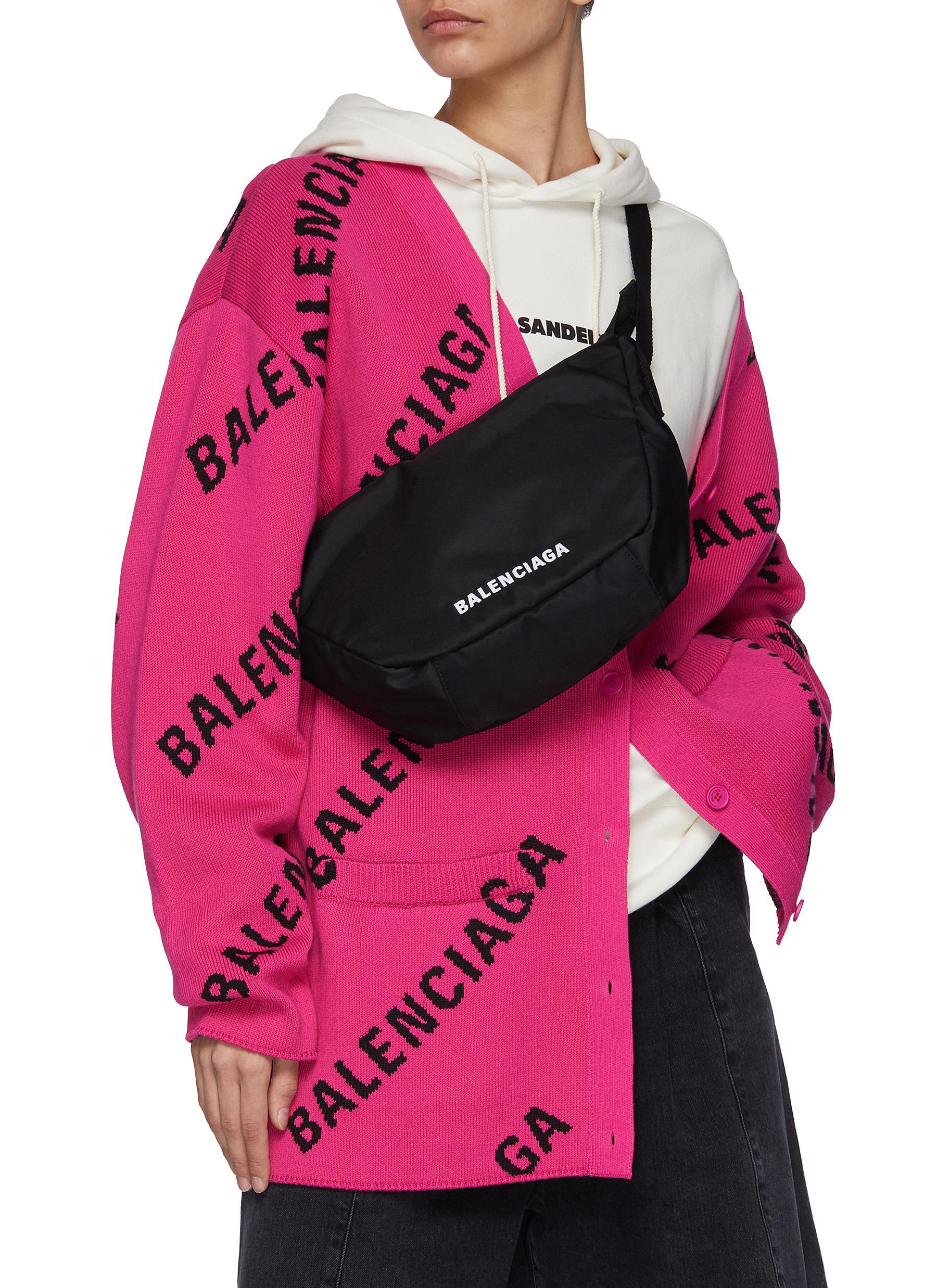 Balenciaga Wheel Sling' Nylon Bag Women Bags Shoulder Bags Wheel Sling'  Nylon Bag in Black | Lyst