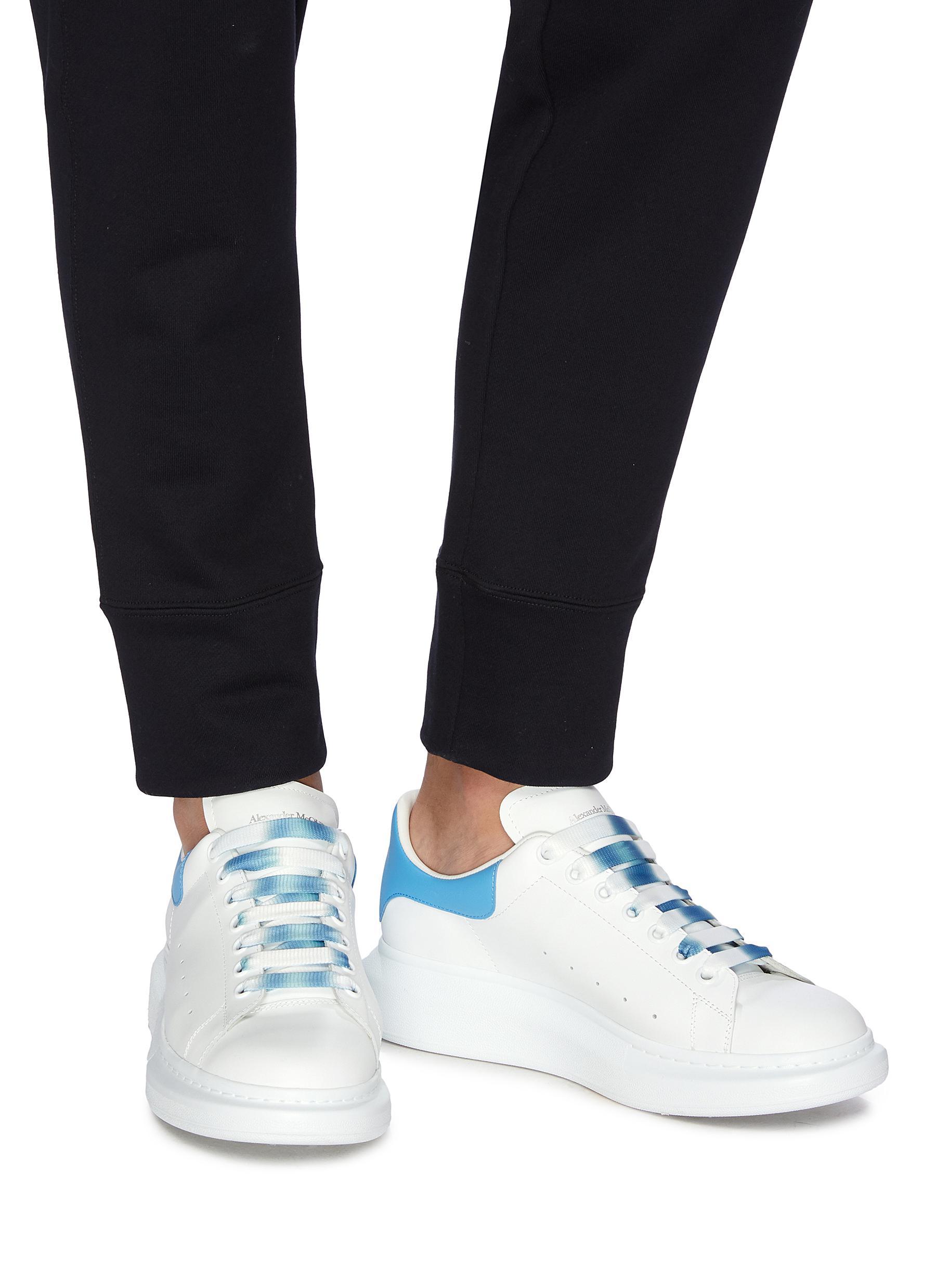 Alexander McQueen Blue & Silver Oversized Sneakers Alexander McQueen