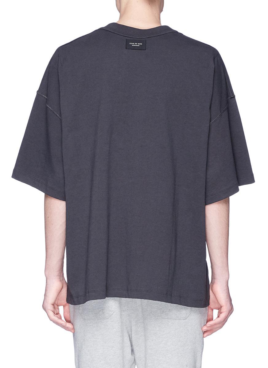 Fear Of God 'inside Out' Oversized T-shirt in Gray for Men | Lyst