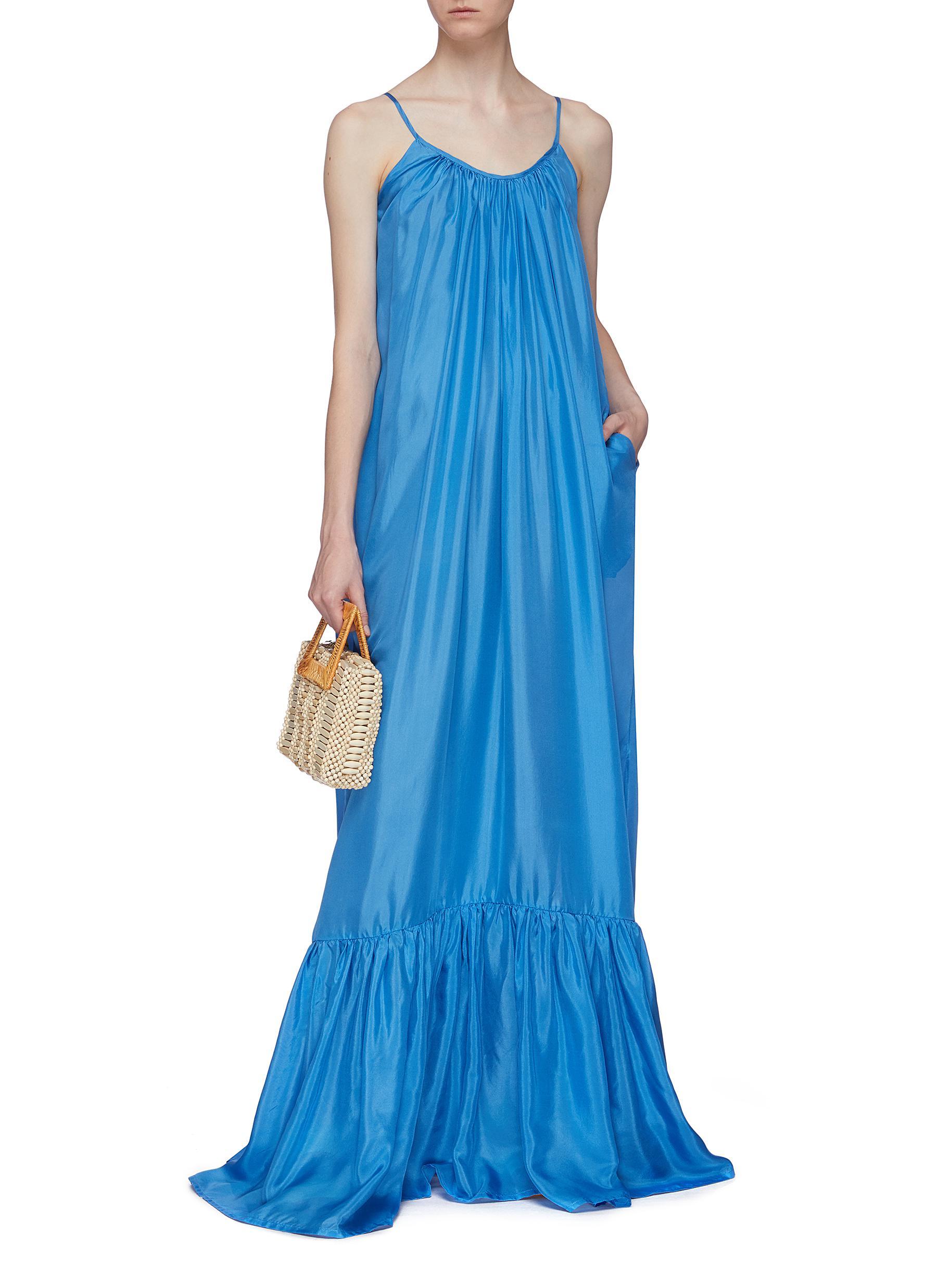 Kalita Brigitte Silk Maxi Dress in Sky Blue (Blue) - Lyst
