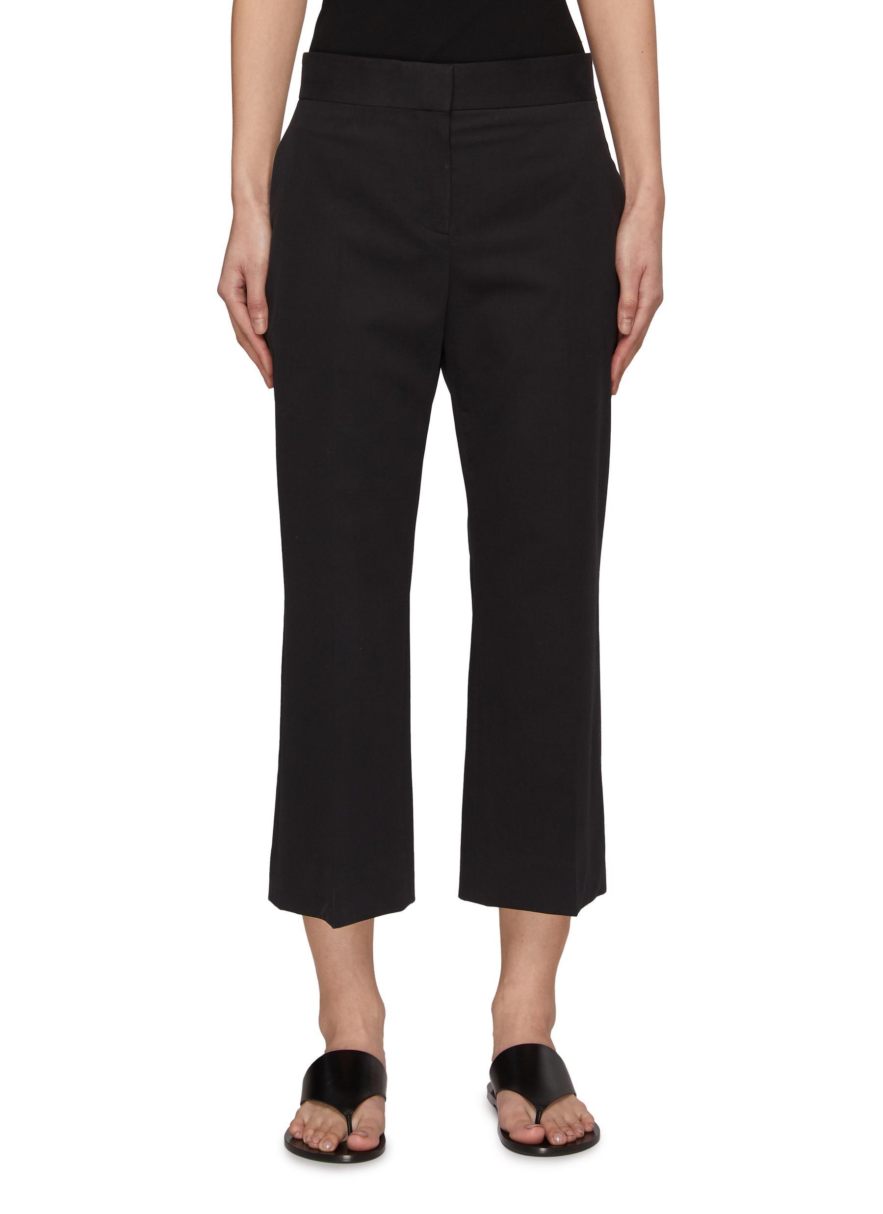 The Row Bapri Low Rise Cropped Pants in Black | Lyst