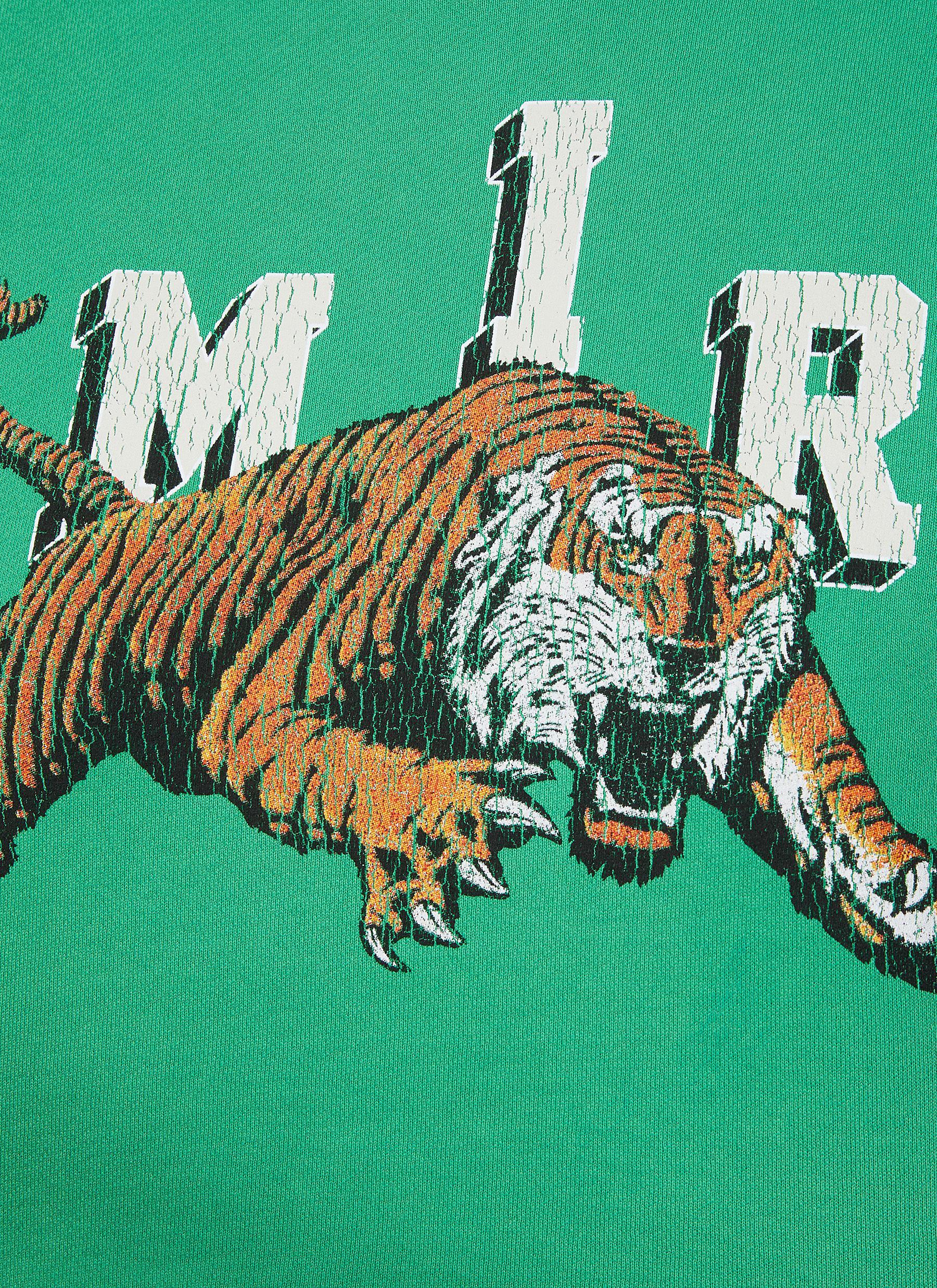 AMIRI, Cropped Printed Cotton-jersey T-shirt, Green, x  small,small,medium,large,x large