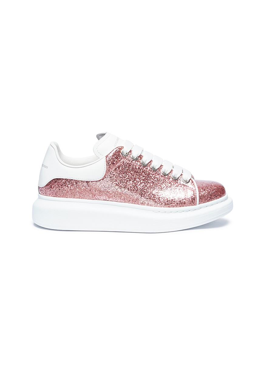 pink glitter alexander mcqueen's