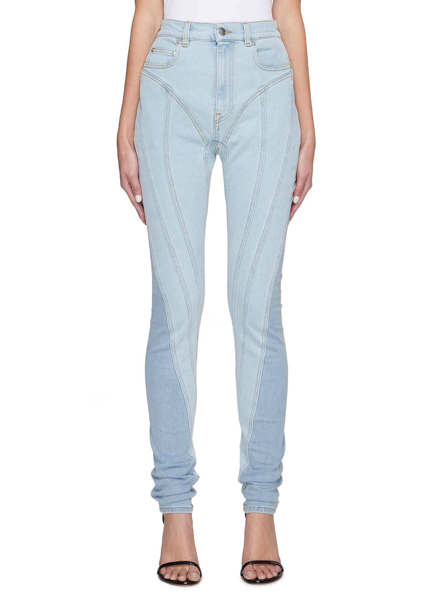 Mugler Blue Spiral Jeans