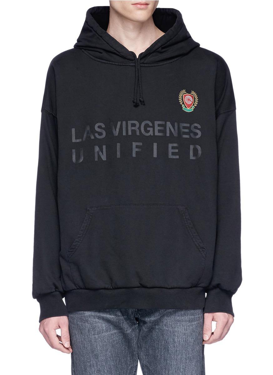 Yeezy 'las Virgenes Unified' Print Hoodie in Black for Men | Lyst