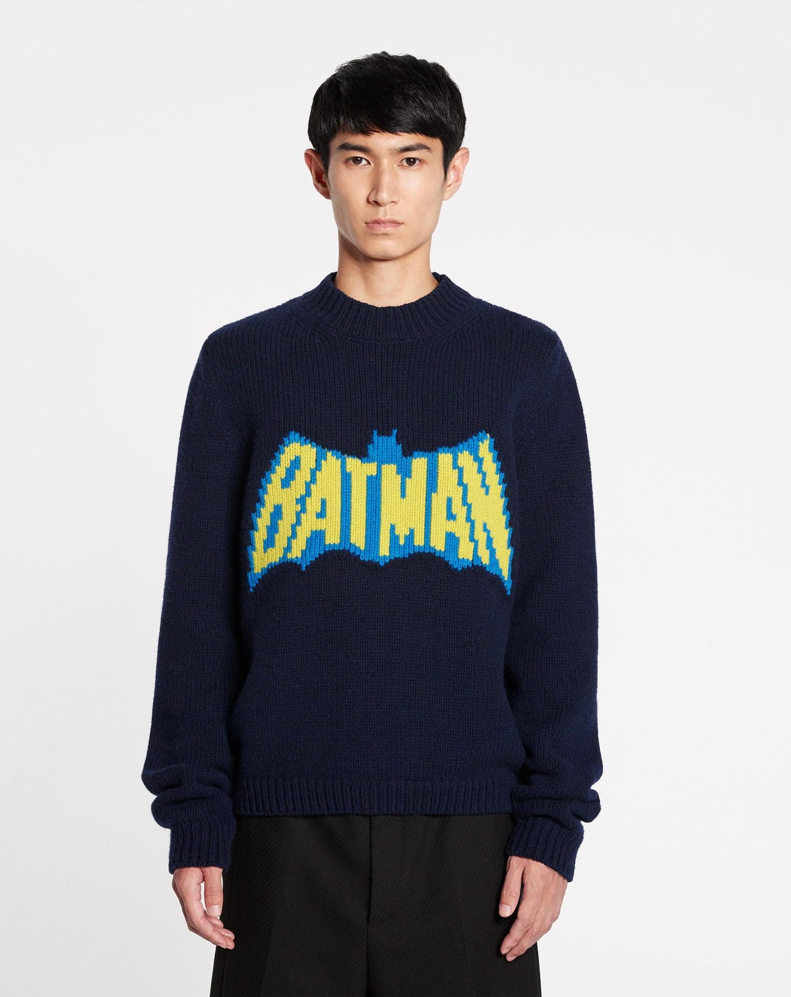 Lanvin Batman Knit Sweater in Blue for Men Lyst