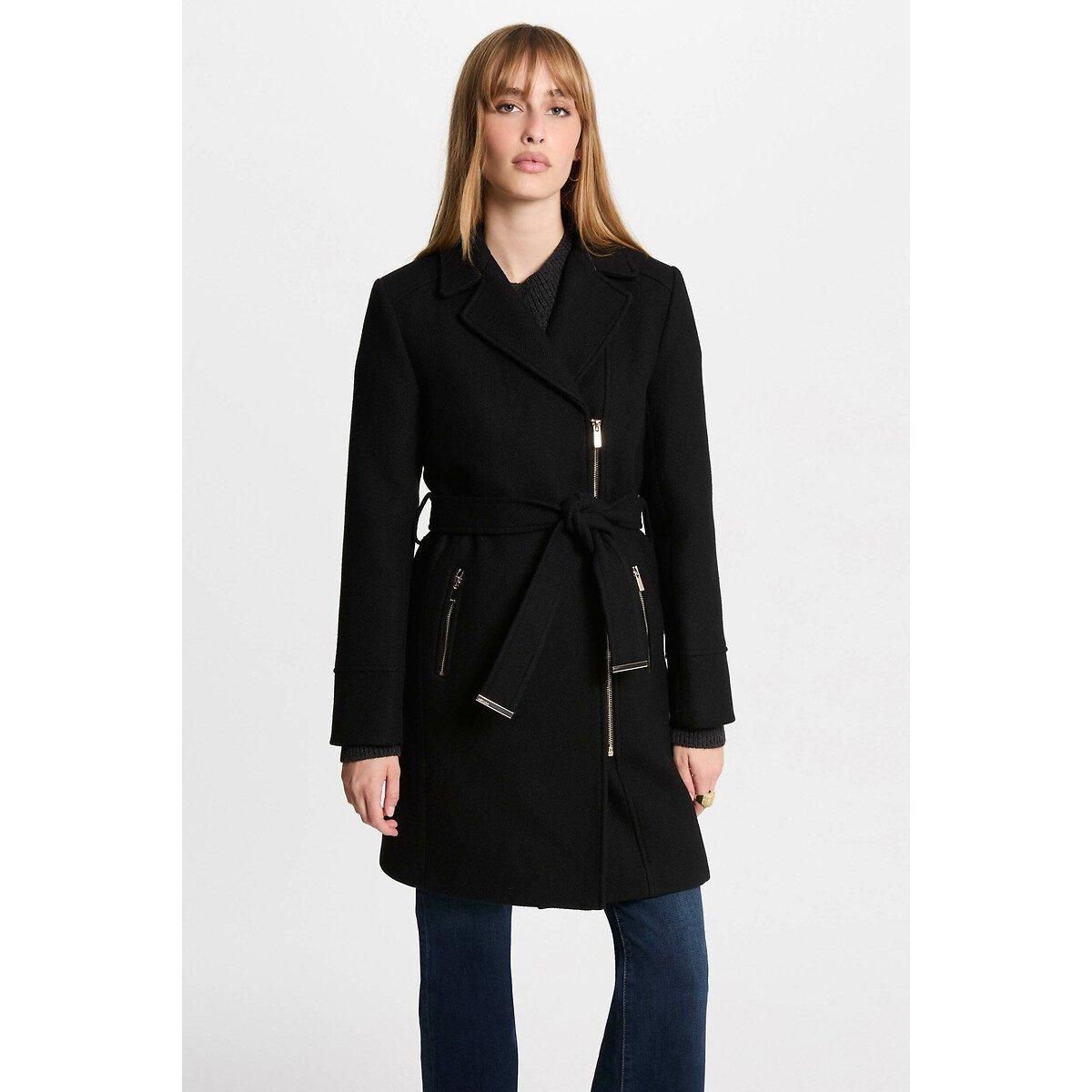 Abrigo 3/4 con cierre abotonado Morgan de color Negro Lyst