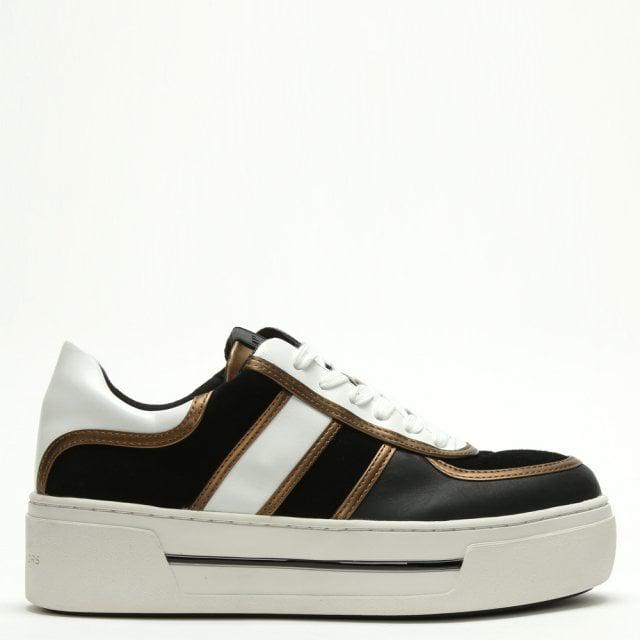 leather platform trainers