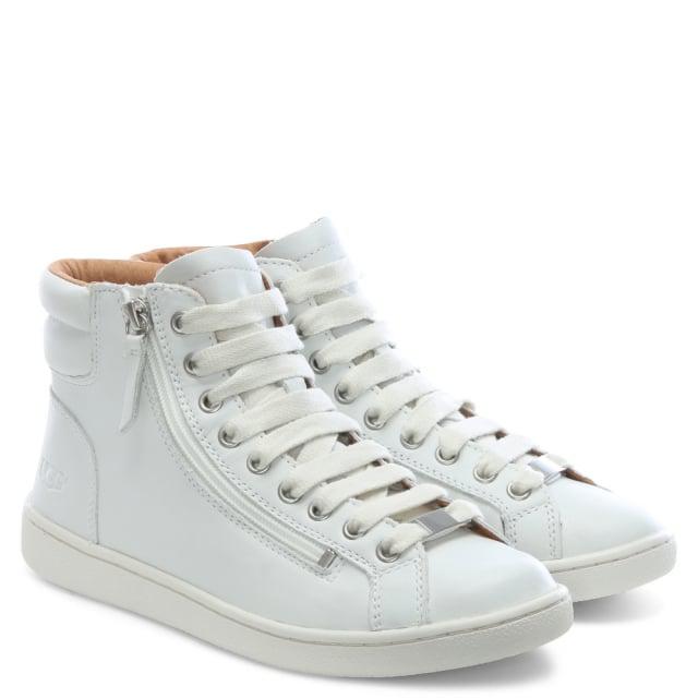 UGG Olive Ii White Leather High Top Trainers - Lyst