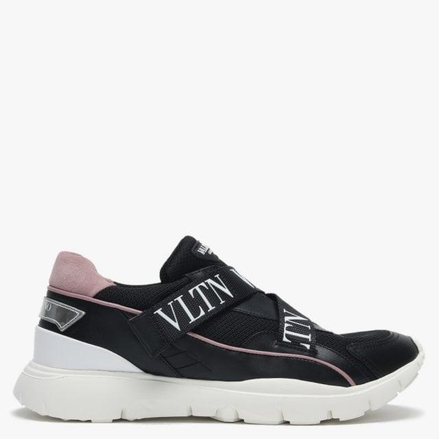 pink and black valentino trainers