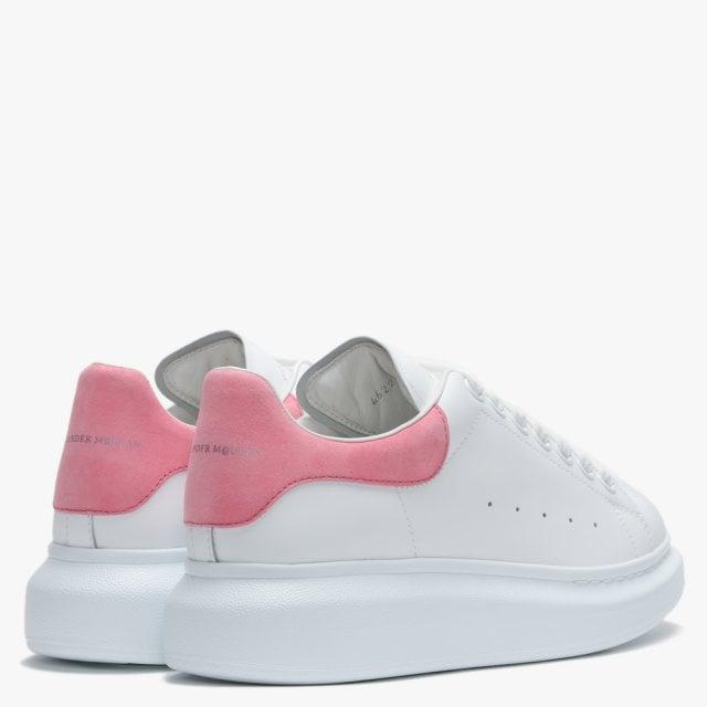 Flamingo Pink Suede Flash White Leather 