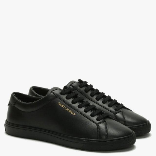 Saint Laurent Andy Leather Sneakers in Black - Lyst