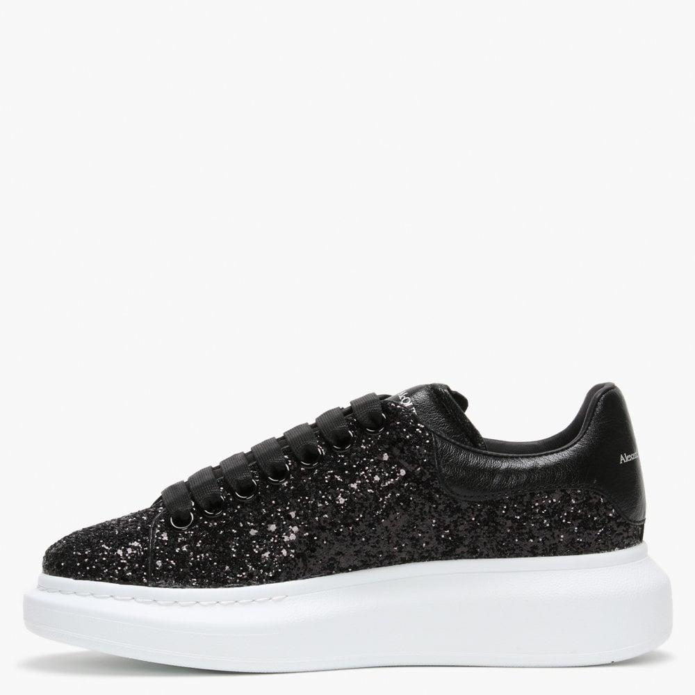 black glitter trainers