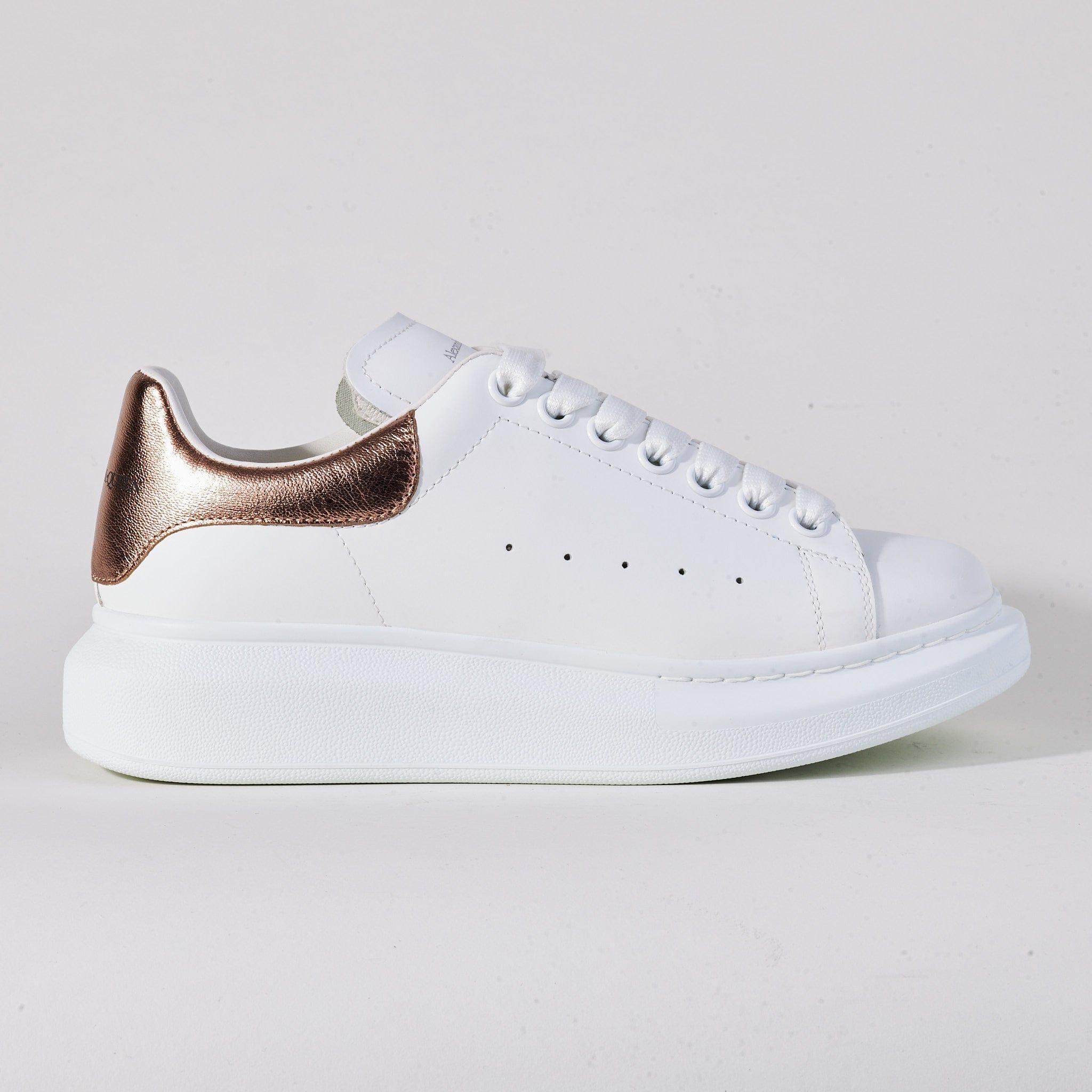 Alexander McQueen Leather Oversized Rose Gold Flash Trainers in Bronze  Leather (White) - Save 3% | Lyst