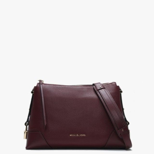 oxblood messenger bag