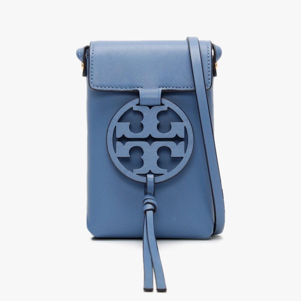 Tory Burch Miller Bluewood Leather Phone Case Crossbody Bag Save 7
