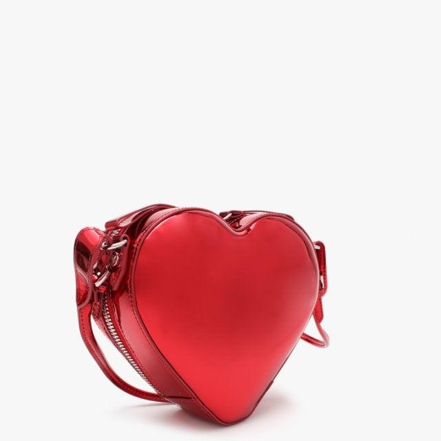 Vivienne Westwood Johanna Red Metallic Vegan Heart Crossbody Bag Lyst
