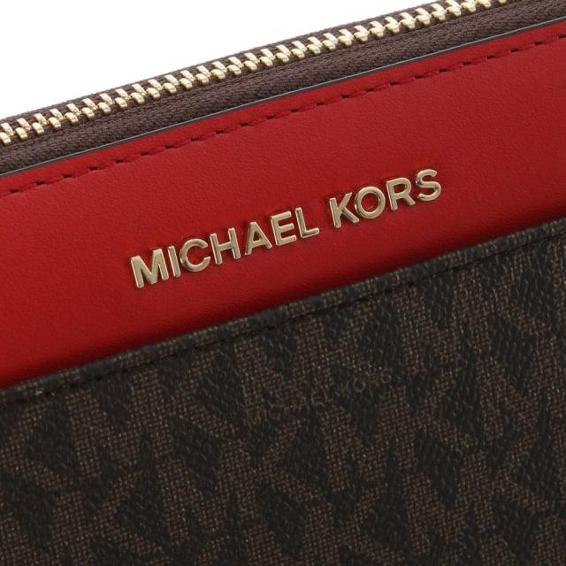 michael kors brown and red wallet