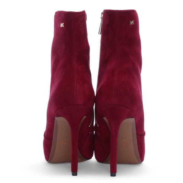 burgundy michael kors boots