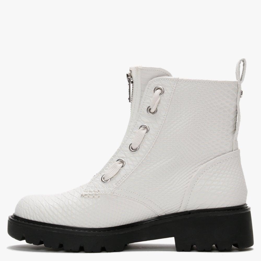 UGG Daren White Reptile Ankle Boots | Lyst