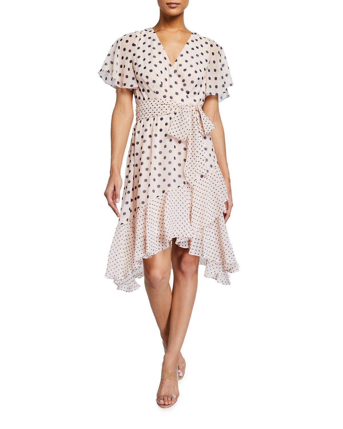 eliza j polka dot dress