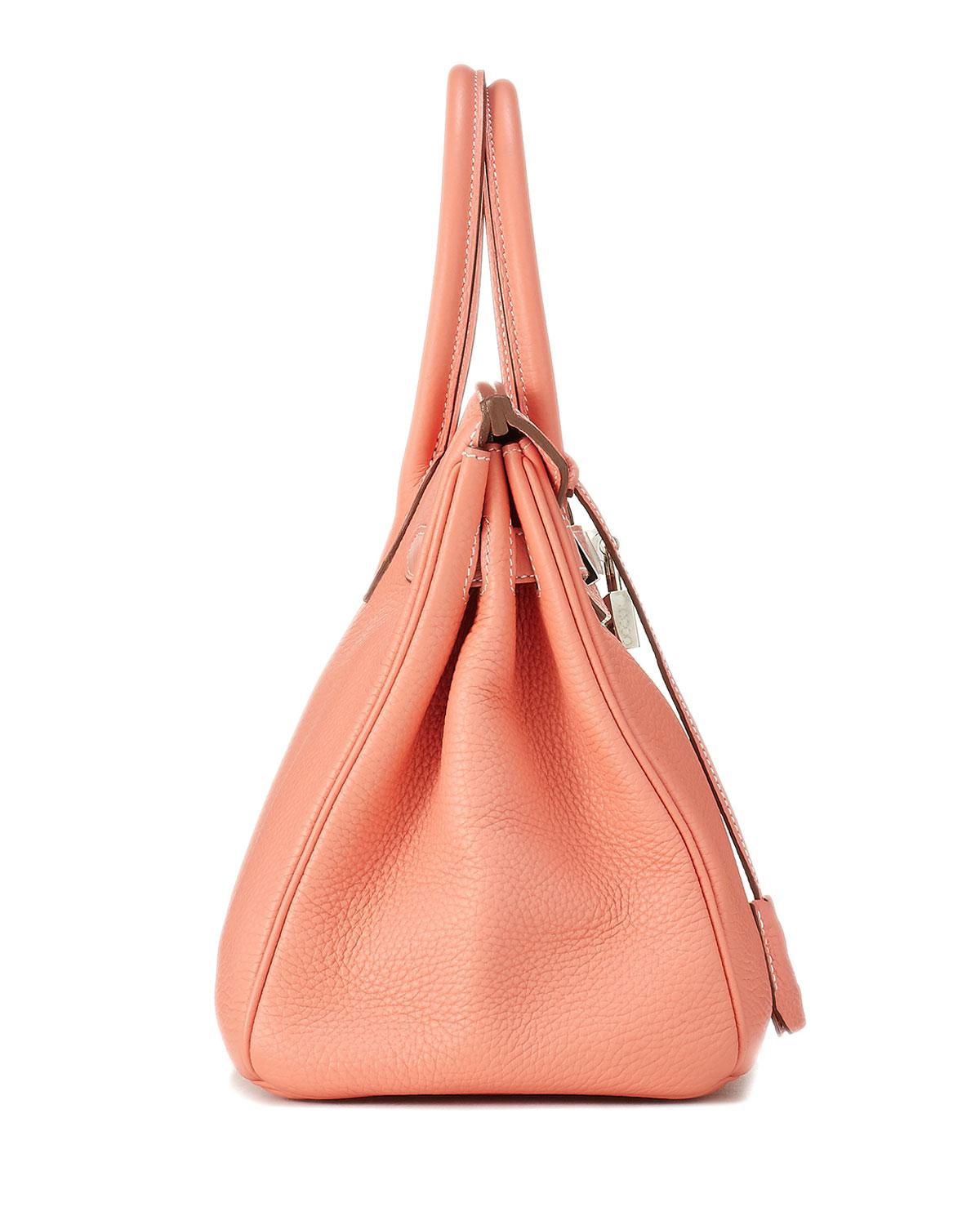 Hermès Leather Birkin 30 Calfskin Satchel Bag in Orange - Lyst