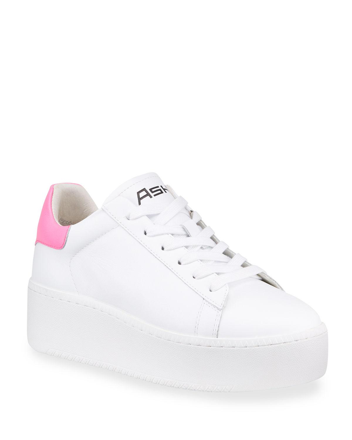 Ash Leather Two-tone Platform Sneakers in White Yellow (White) - Lyst