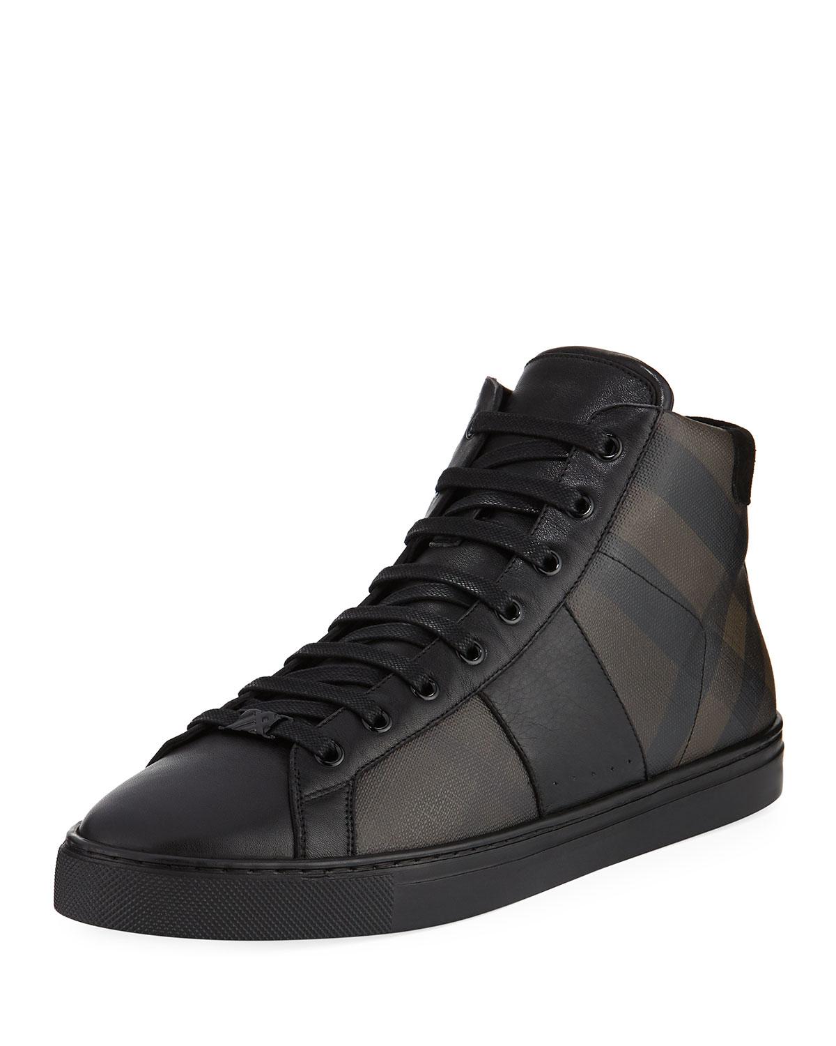 Check Sneakers in Brown for Men - Lyst