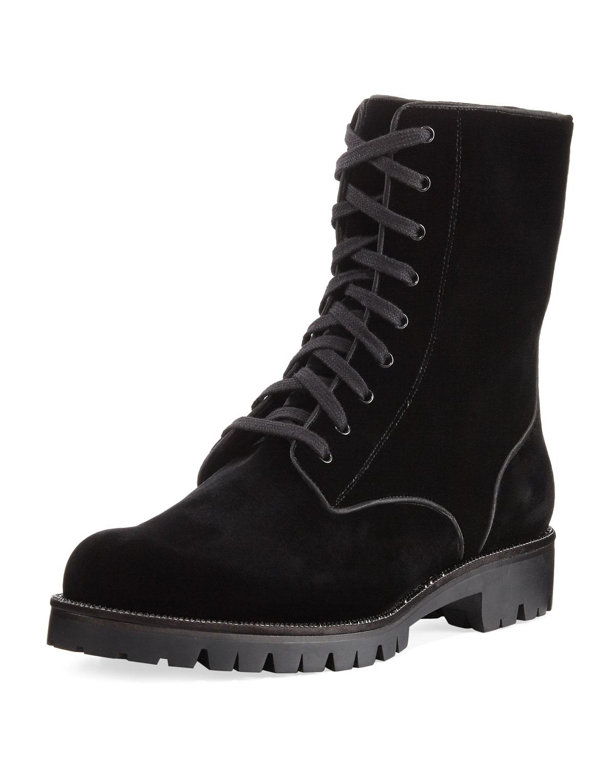 rene caovilla combat boots