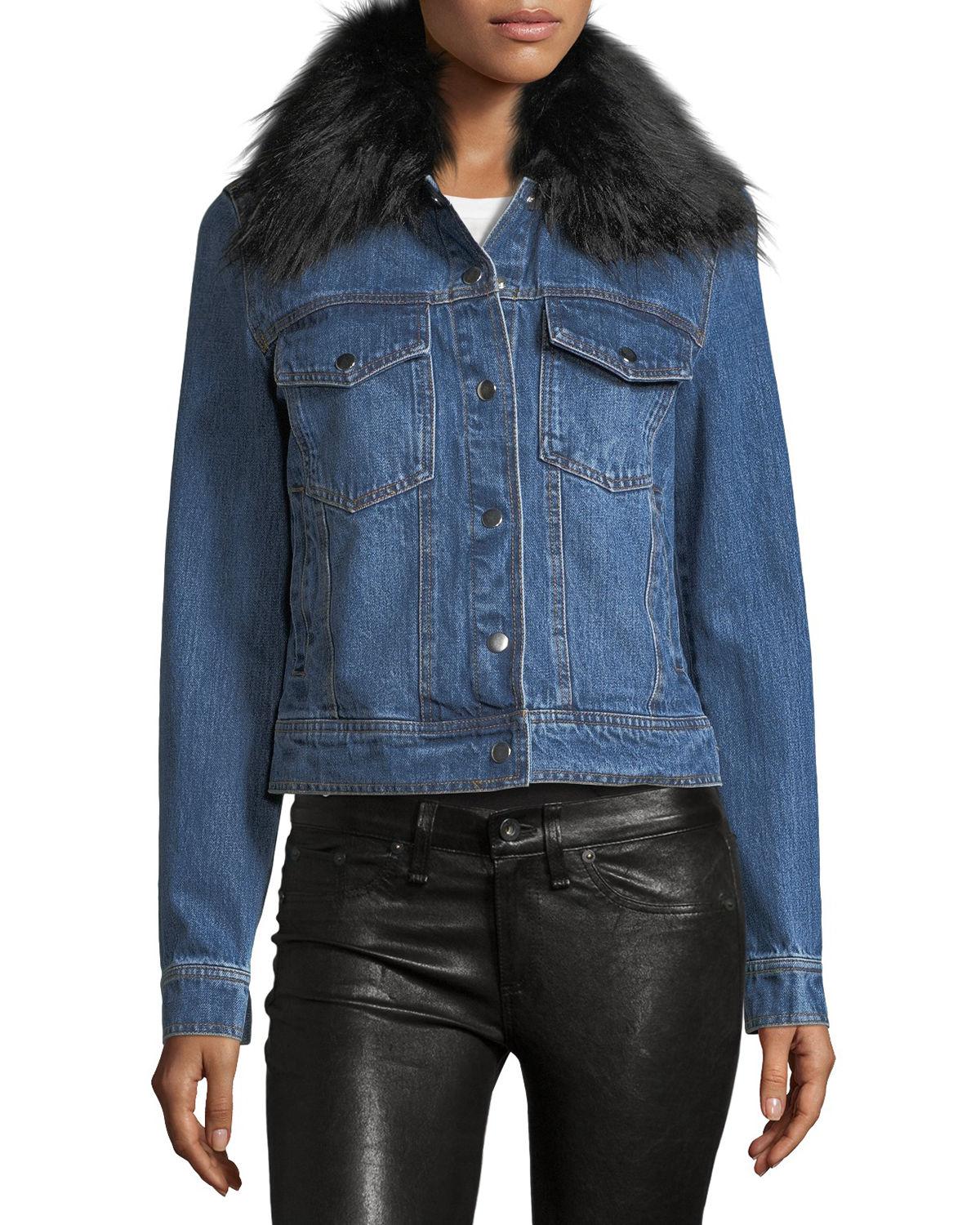 bagatelle textured faux fur jacket