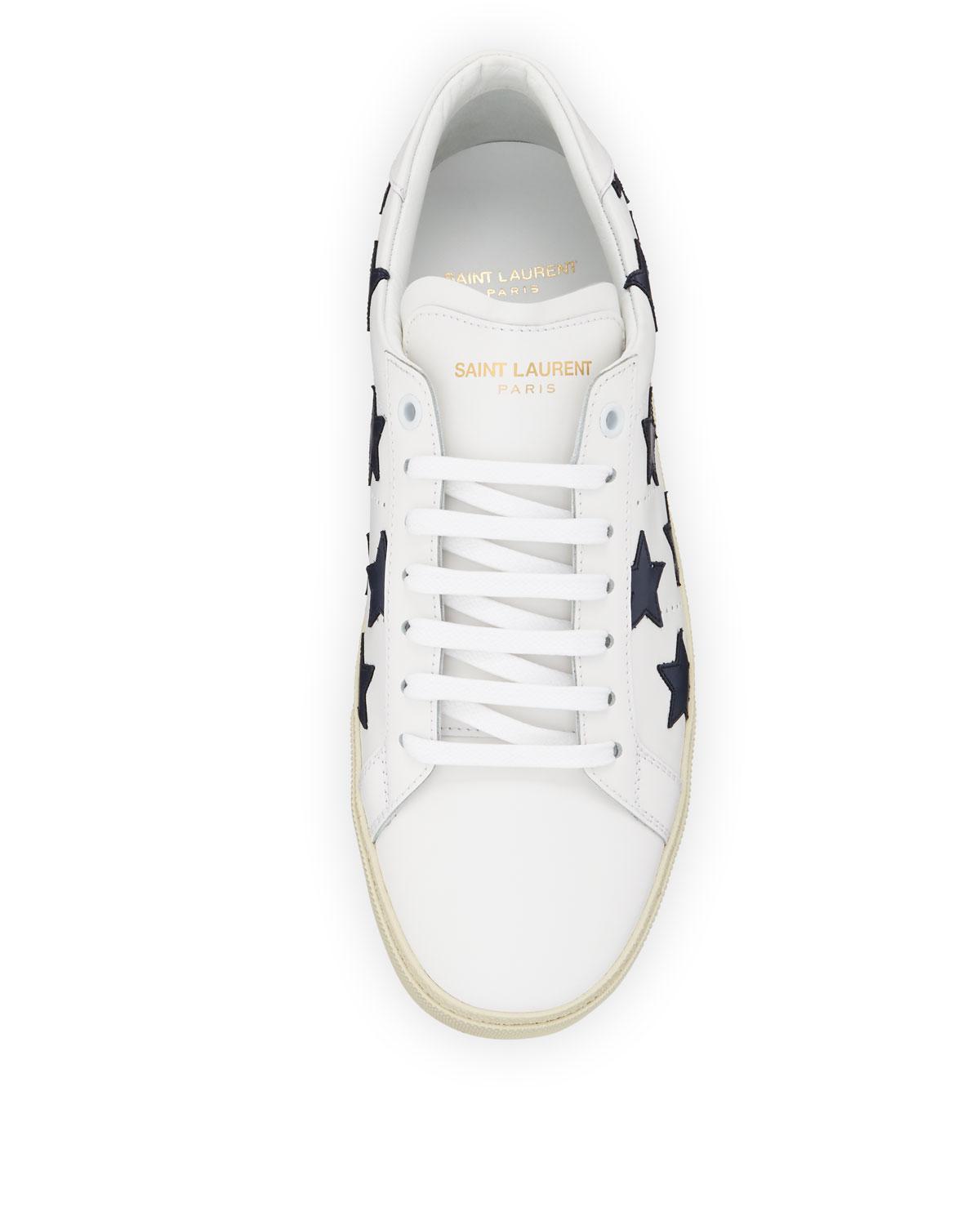 white platform sneakers with stars