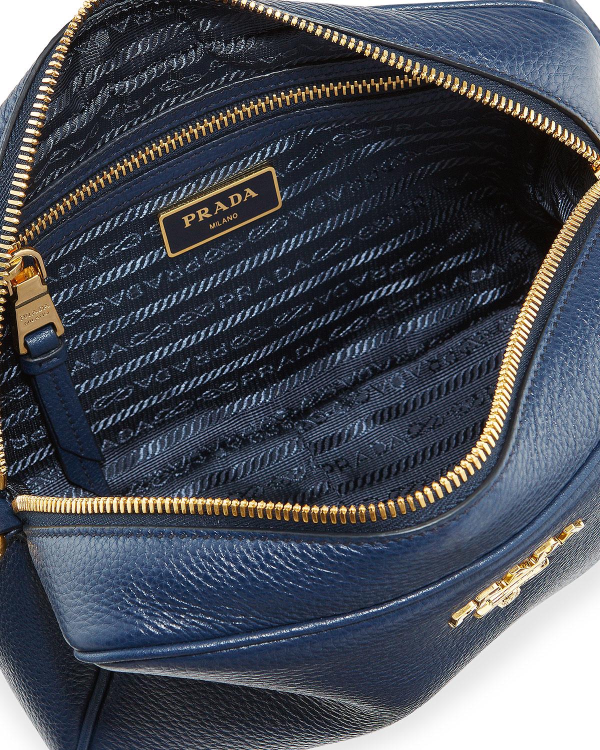 prada pebbled leather crossbody bag