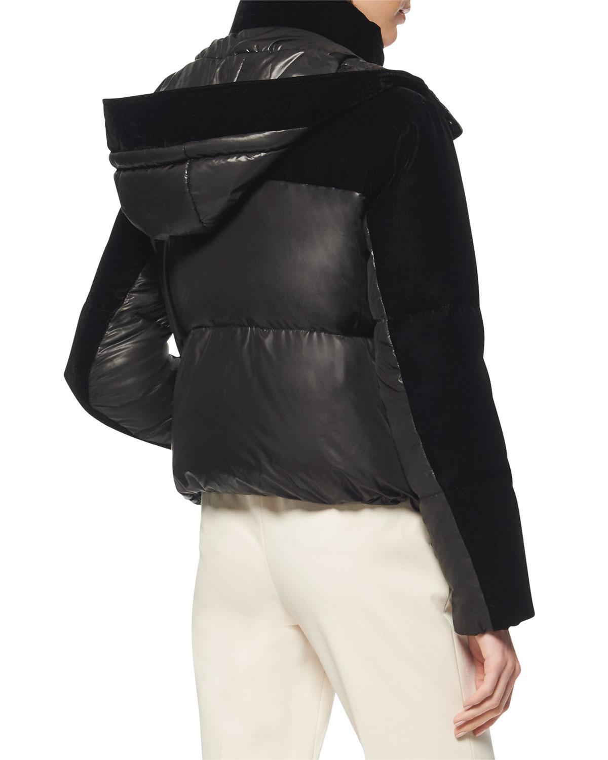 marc new york velvet puffer jacket