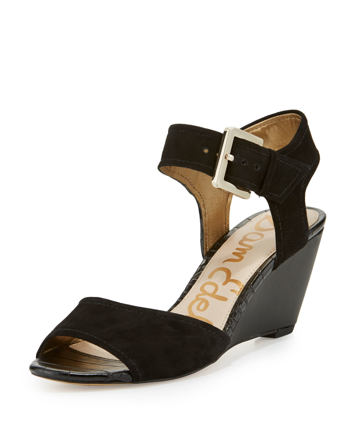 sam edelman suede wedge sandals