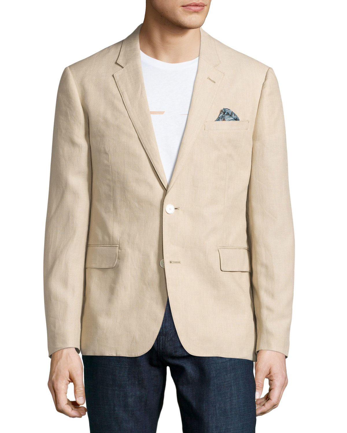  English  laundry Linen Two button Blazer  in Beige for Men 