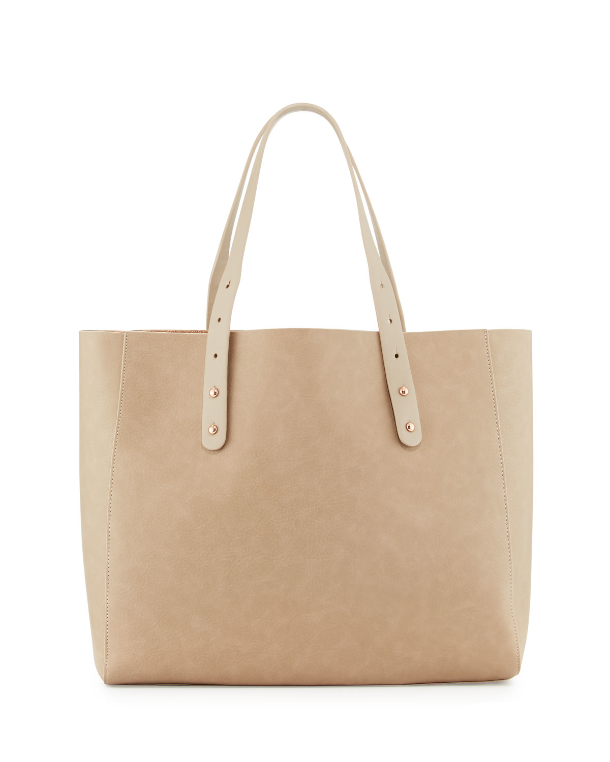 Lyst - Neiman Marcus Metallic-lined Tote Bag in Natural