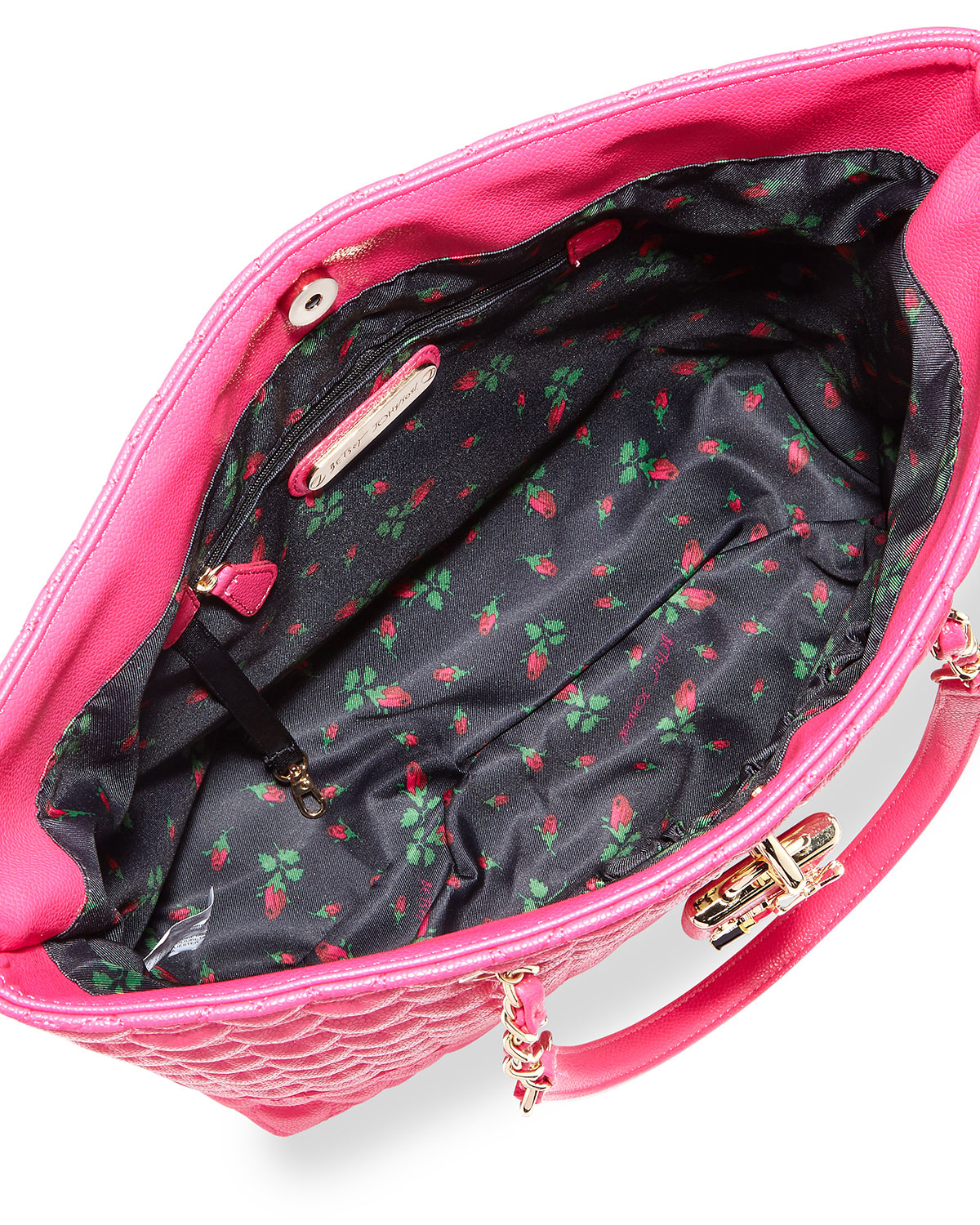 Lyst Betsey Johnson Be My Baby Quilted Tote Bag in Pink