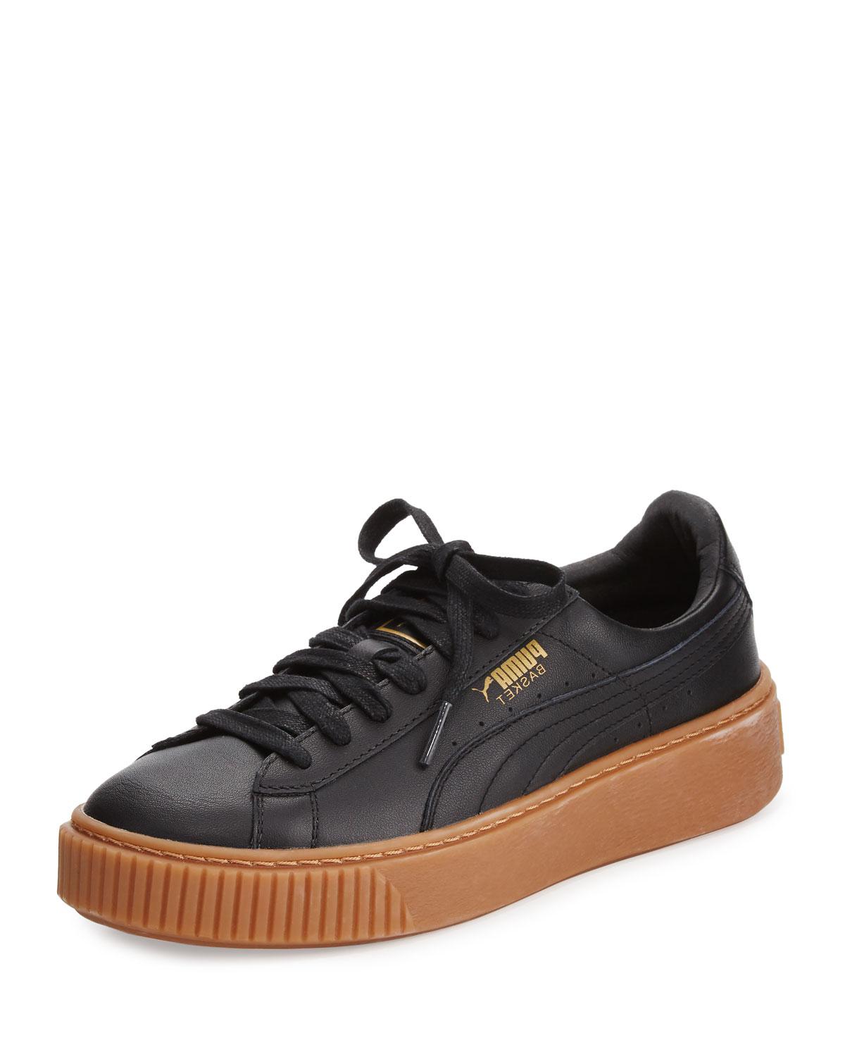 puma basket platform black